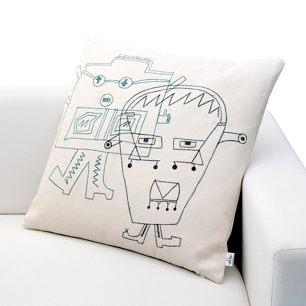 Trolley People Cushion cover