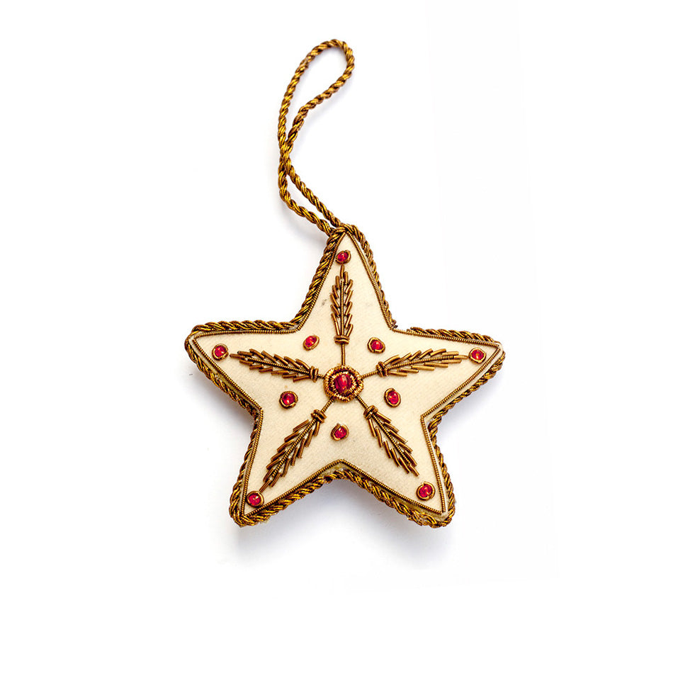 White Star Handmade ornament
